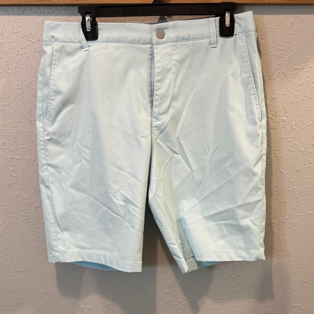 Puma Men's Light Blue Flat Front Shorts